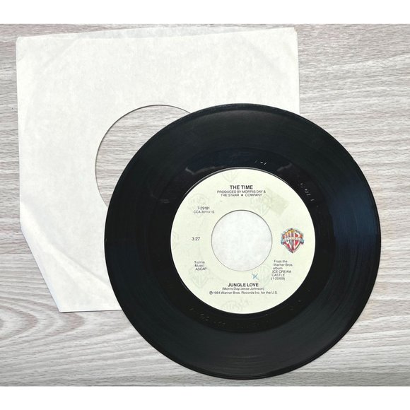 The Time Jungle Love / Oh Baby 45 Soul Funk Record VG/VG+ WB 1981 - Picture 2 of 4